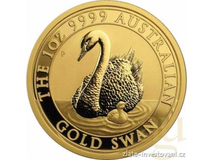 Zlatá investiční mince australská Labuť-Perth Mint 2018 1 Oz