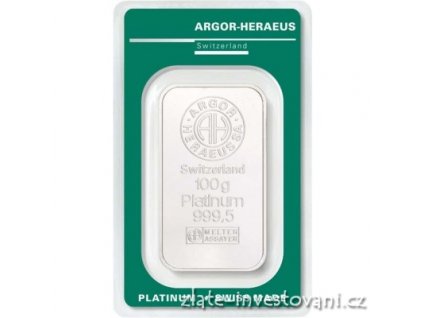 6518 investicni platinova cihla argor heraeus 100g
