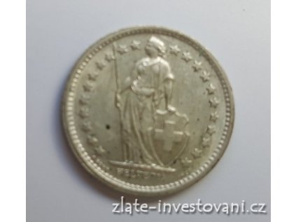 6575 stribrny 1 2 frank svycarsko 1875 1967
