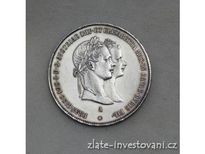 6722 stribrny zasnubni zlatnik frantiska josefa i 1854