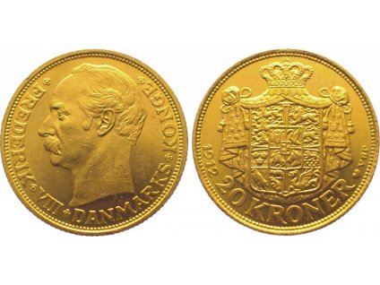 Zlatá Dánská dvacetikoruna 1908-1912