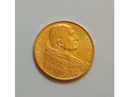 Zlatá mince jubilejní 100 lira Pius XI.- 1933 -1934  Vatikán