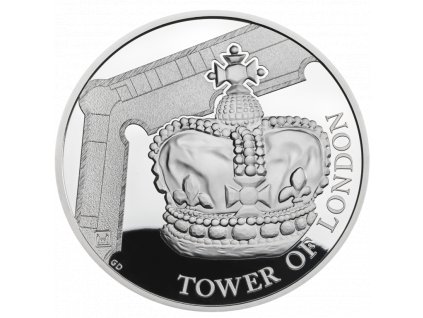 UK19CJSP The Tower of London The Crown Jewels 2019 UK £5 Silver Proof Coin rev tone 768x768