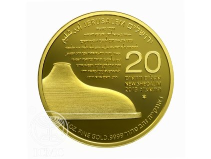 Investiční zlatá mince Svatyně knihy-Shrine of the Book 2013-1 Oz
