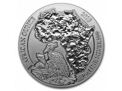 Investiční stříbrná mince Pelikán 2019-Rwanda 1 Oz