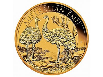 Zlatá investiční mince Emu-Austrálie 2019 1 Oz