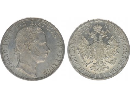 Stříbrný 1 zlatník Františka Josefa I. 1859 A