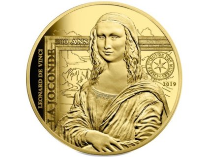 Zlatá mince Mona Lisa 2019-proof