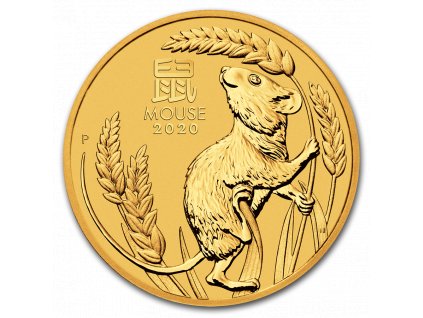 Zlatá mince rok krysy 2020 1/10 Oz- lunární série III.