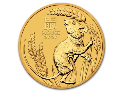 Zlatá mince rok krysy 2020 1/2 Oz- lunární série III.