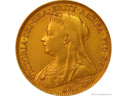 Zlata mince britsky sovereign Victoria1898