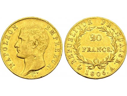 Zlatý 20 frank Napoeon I.
