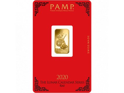 Investiční zlatá cihla PAMP Rok krysy 2020 5g