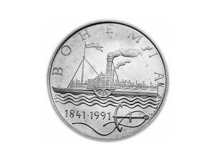 50. koruna 1991 První plavba parníku Bohemia