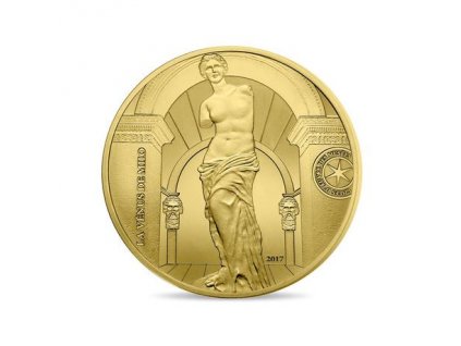 Zlatá mince Venuše Milóská 1 Oz 2017 proof