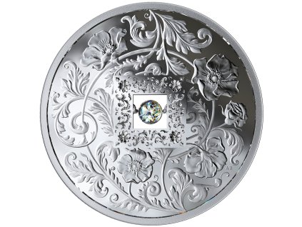 Stříbrná mince s diamantem Sparkle of the heart 2019