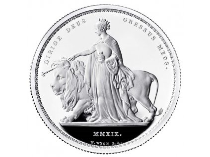 Stříbrná mince Una a lev proof 2Oz 2019