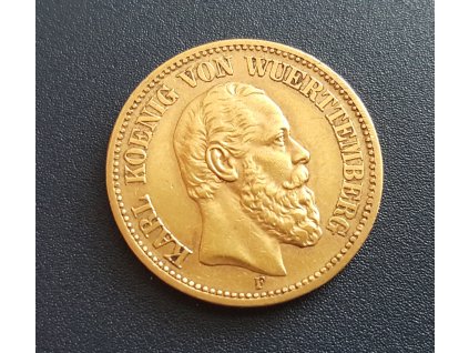 Zlatá 20 marka Karl I.-Wunttemberg
