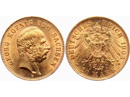 Zlatá 20 marka Georg von Sachsen