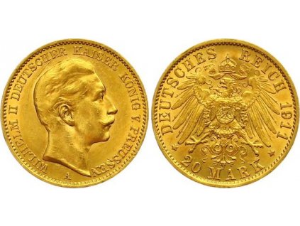 Zlatá 20 marka1911