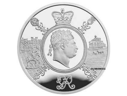 REIGN OF GEORGE III 2020 UK £5 SILVER PROOF PIEDFORT COIN
