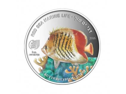 Investiční stříbrná mince Butterfly fish 1 Oz proof