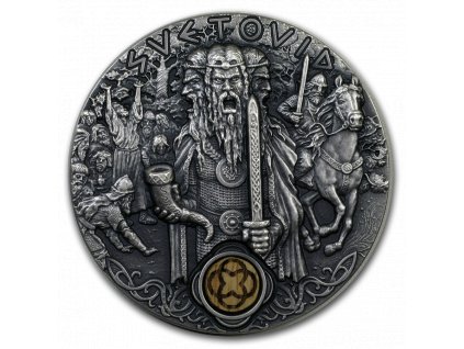 Investiční stříbrná mince Slovanští bohové- Svetovid 2 Oz