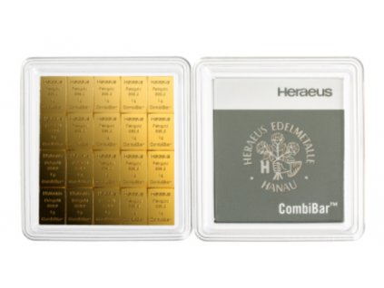 Investiční zlatý slitek Heraeus combibar 20g