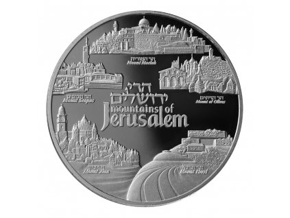 STŘÍBRNÁ MINCE MOUNTAINS OF JERUSALEM 1 OZ 2019-IZRAEL