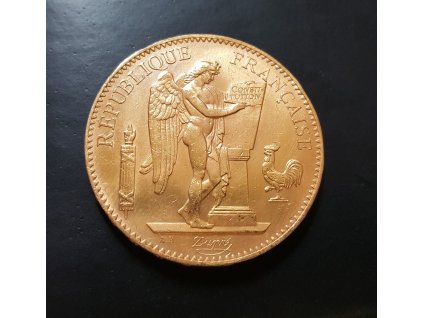 Zlatá mince 100 frank 1906-génius