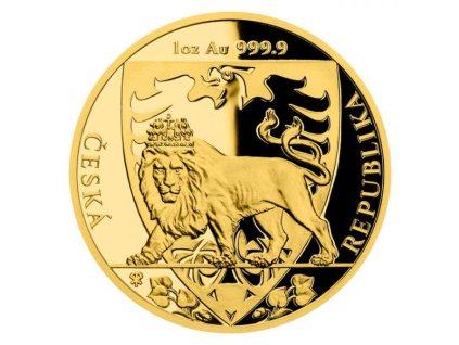 Zlatá mince český lev 1 Oz-2020