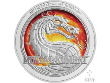 Stříbrná moderní mince Mortal Kombat 1 Oz proof 2020