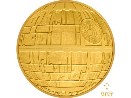 Moderní zlatá mince Death Star 1 Oz proof 2020