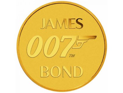 Zlatá moderní mince James Bond 0,5 g 2020 proof