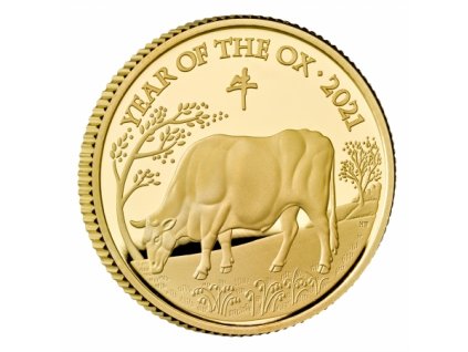 Zlatá mince Rok býka 2021-1/4 Oz proof