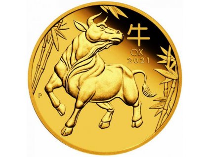 Zlatá mince rok Býka 2021-1/20 Oz 
