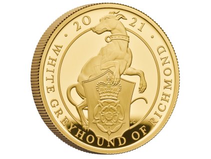 Zlatá mince White Greyhound 1 OZ 2021-Queens beasts