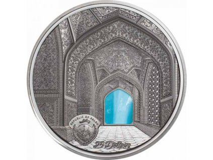 Stříbrná moderní mince Tiffany Art - Isfahan Black Proof 2020 5 Oz