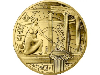 Zlatá moderní mince Olympia 2020 proof