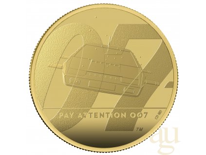 Zlatá moderní mince James Bond 007 Pay Attention 2020 1 Oz proof