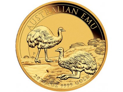 Zlatá investiční mince Emu 1 Oz 20201