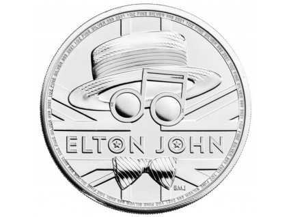 Stříbrná investiční mince Elton John 1 Oz proof 2021
