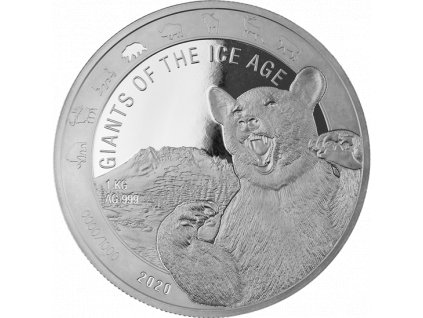 Investiční stříbrná mince Medvěd Jeskynní 1 Kg 2020