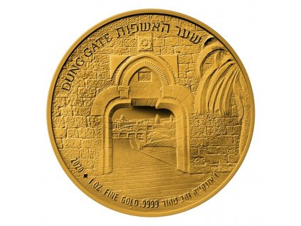 Zlatá mince Dung Gate -série Brány Jeruzaléma 2020 1 Oz