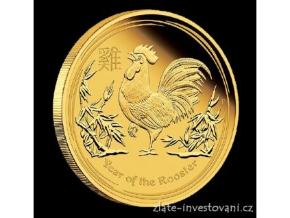 4856 investicni zlata mince rok kohouta 2017 proof 1 4 oz