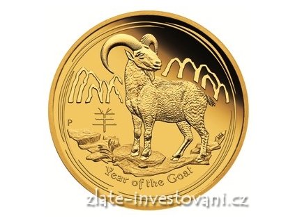 2858 zlata mince rok kozy lunarni serie ii 2015 proof 1 4 oz