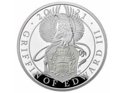 Moderní stříbrná mince Griffin of Edward III 1 Kg proof 2021
