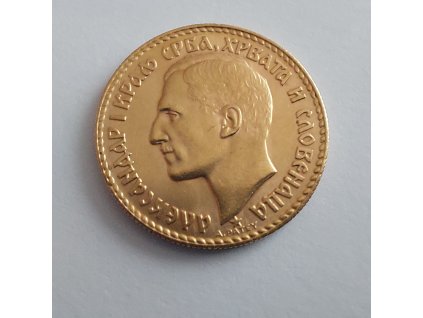 zlatý jugoslávský 20 dinár -Alexander I. 1925