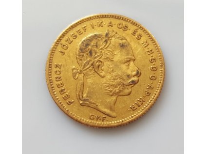 zlatý Osmizlatník-dvacetifrank 1871- G.Y.F.