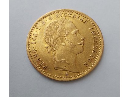 Zlatý dukát Františka Josefa I.-1863 A stav 1/0